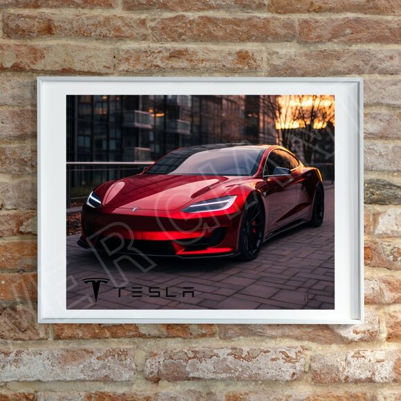 TESLA ART PRINT 24 x 18